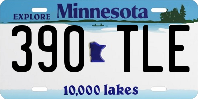 MN license plate 390TLE