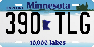 MN license plate 390TLG