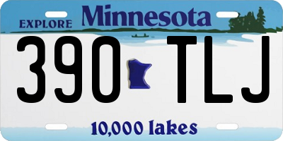 MN license plate 390TLJ