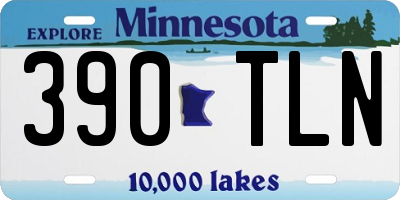 MN license plate 390TLN