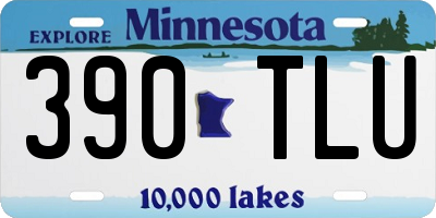 MN license plate 390TLU