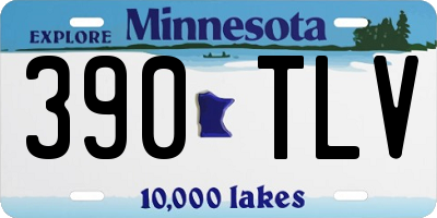 MN license plate 390TLV