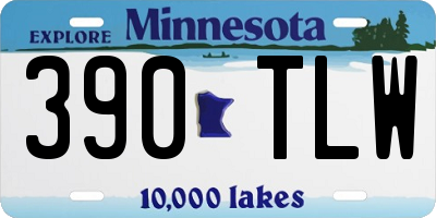 MN license plate 390TLW