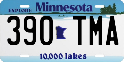 MN license plate 390TMA