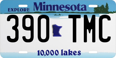 MN license plate 390TMC