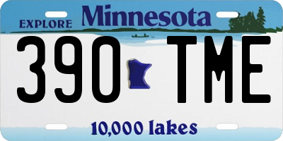MN license plate 390TME