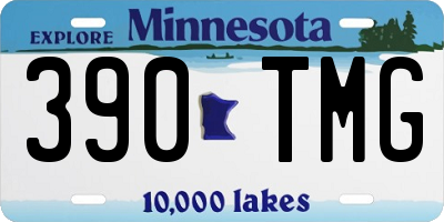 MN license plate 390TMG