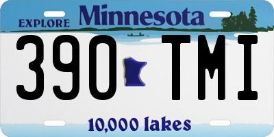 MN license plate 390TMI