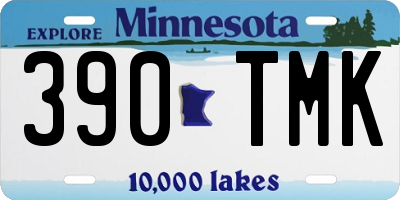 MN license plate 390TMK