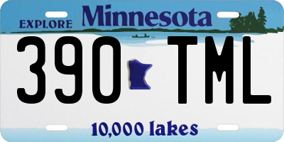 MN license plate 390TML