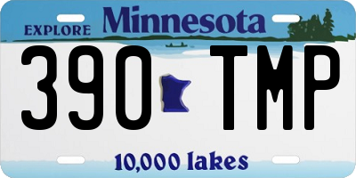 MN license plate 390TMP