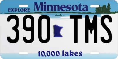 MN license plate 390TMS