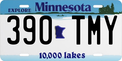MN license plate 390TMY