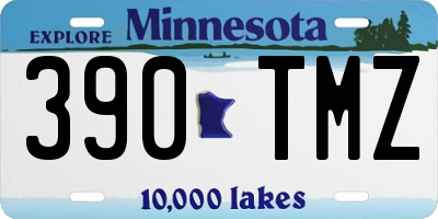 MN license plate 390TMZ