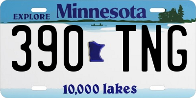 MN license plate 390TNG