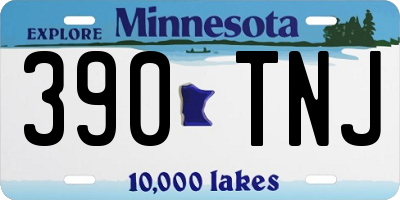 MN license plate 390TNJ