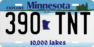 MN license plate 390TNT