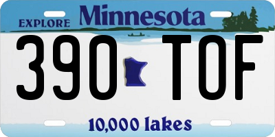 MN license plate 390TOF
