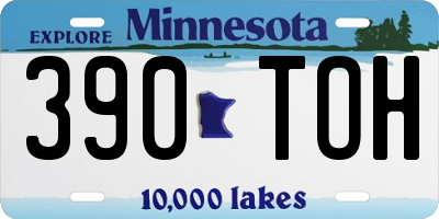 MN license plate 390TOH