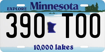 MN license plate 390TOO
