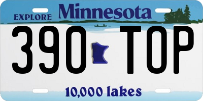 MN license plate 390TOP