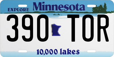 MN license plate 390TOR