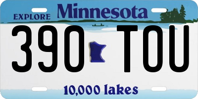 MN license plate 390TOU