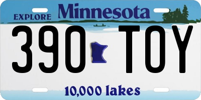 MN license plate 390TOY