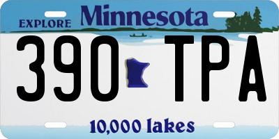 MN license plate 390TPA
