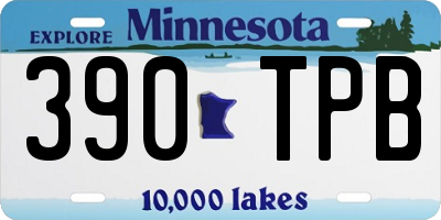 MN license plate 390TPB