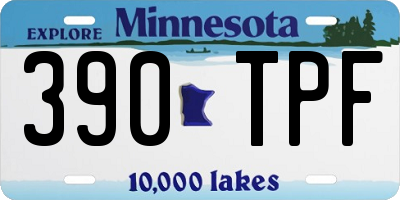 MN license plate 390TPF
