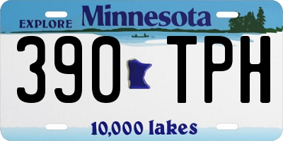 MN license plate 390TPH