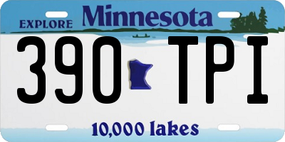 MN license plate 390TPI