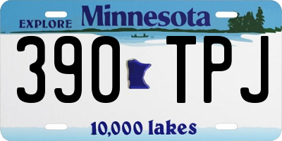 MN license plate 390TPJ