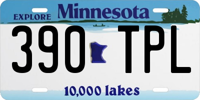 MN license plate 390TPL