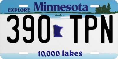 MN license plate 390TPN