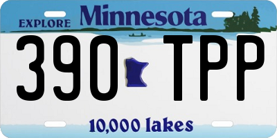 MN license plate 390TPP