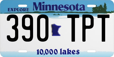 MN license plate 390TPT