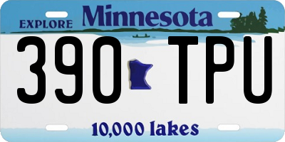 MN license plate 390TPU
