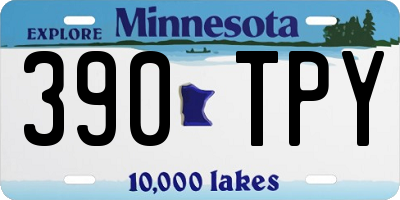 MN license plate 390TPY