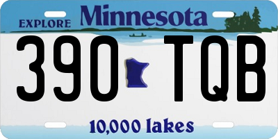 MN license plate 390TQB