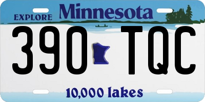 MN license plate 390TQC