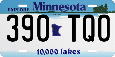 MN license plate 390TQO
