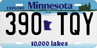 MN license plate 390TQY