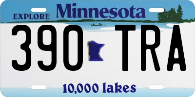 MN license plate 390TRA