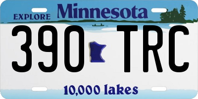 MN license plate 390TRC