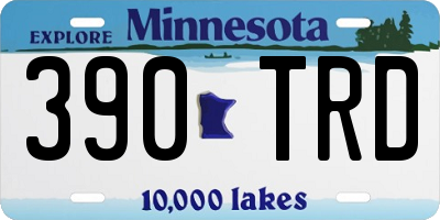 MN license plate 390TRD