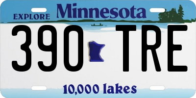 MN license plate 390TRE