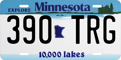 MN license plate 390TRG