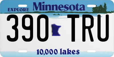 MN license plate 390TRU